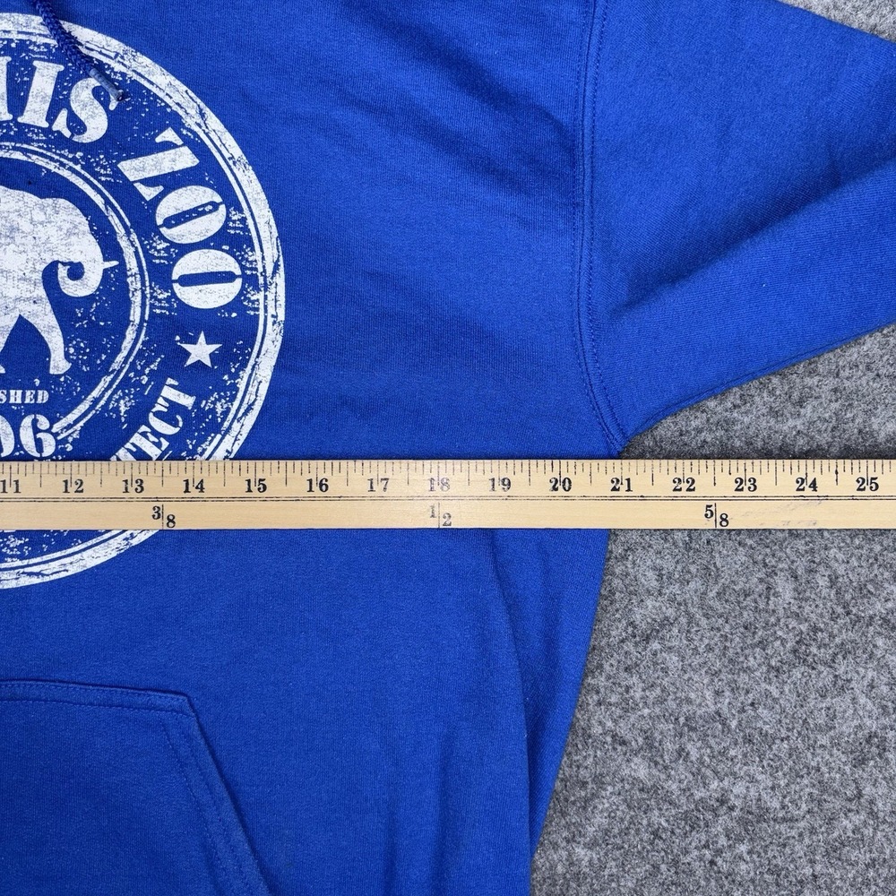 Memphis Zoo Hoodie Mens Large Blue Pullover Preserve & Protect Wildlife Tourist - Picture 6 of 9